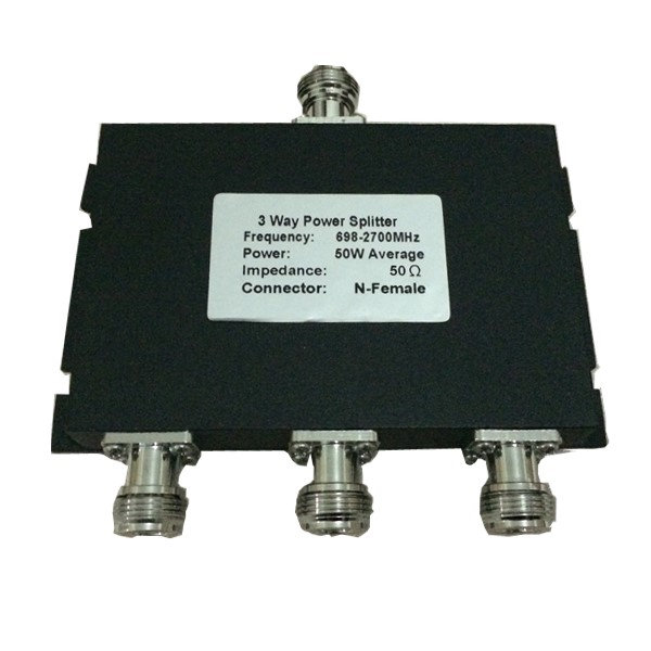 698-2700MHz N 50W 3 Way Power Splitter